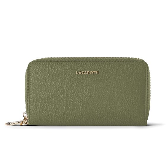 Lazarotti Bologna Leather XL portemonnee met dubbele ritssluiting rondom, RFID-bescherming, leer, 20 cm