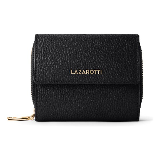 Lazarotti Bologna leer portemonnee met rits rondom, 12 cm