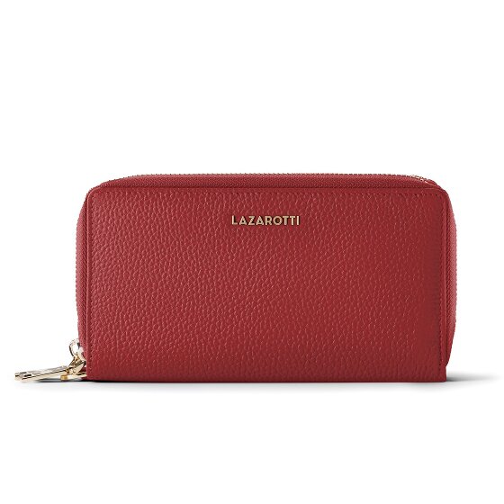 Lazarotti Bologna Leer XL Dubbele Zip-Around Portemonnee RFID Leer 20 cm