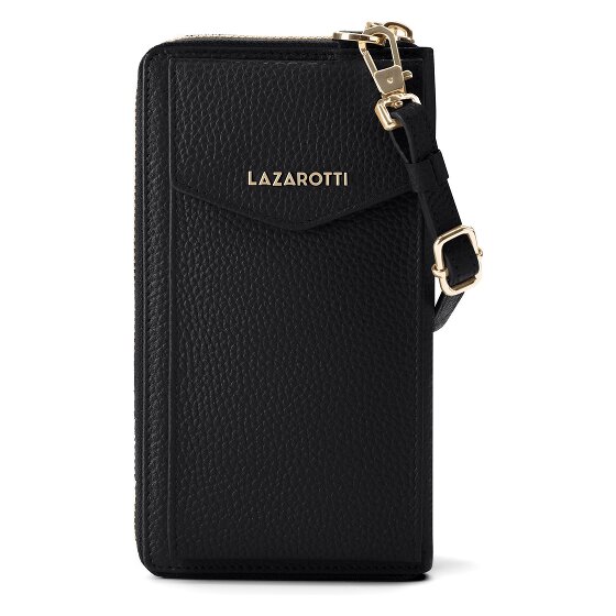 Lazarotti Bologna leren portemonnee met rits rondom en Smartphonehoesje, leer, 19 cm