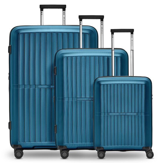 Pactastic Collectie 01 4-wiel kofferset, 3-delig, met rekbare vouw