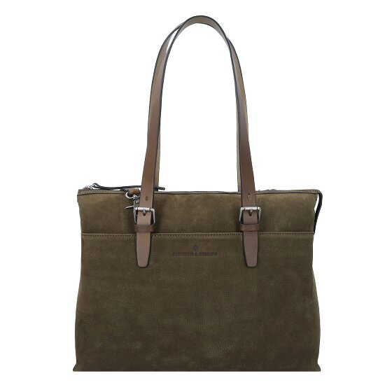Castelijn & Beerens Nubuck Schoudertas Leer 40 cm Laptop compartiment