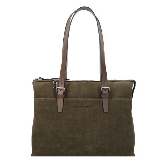 Castelijn & Beerens Nubuck Schoudertas Leer 40 cm Laptop compartiment