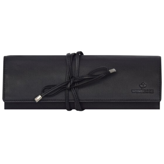 Windrose Nappa juwelenrol 23,5 cm leer
