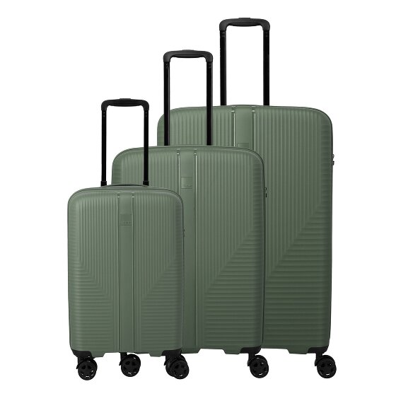 Travelite Air Stripe 4 wielen Kofferset 3-delig met uitbreidingsplooi