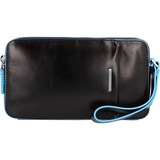 Piquadro Blauw Vierkant Leren Polstasje 21 cm
