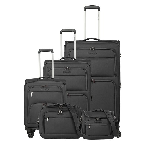 Travelite Cubis 4 wielen Kofferset 5-delig met uitbreidingsplooi