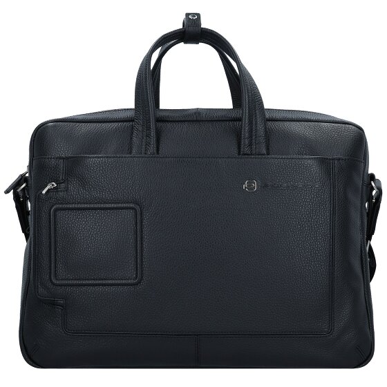 Piquadro Aktetas leer 44 cm laptop compartiment