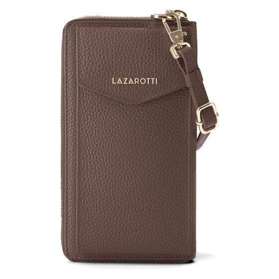 Lazarotti Bologna leren portemonnee met rits rondom en Smartphonehoesje, leer, 19 cm