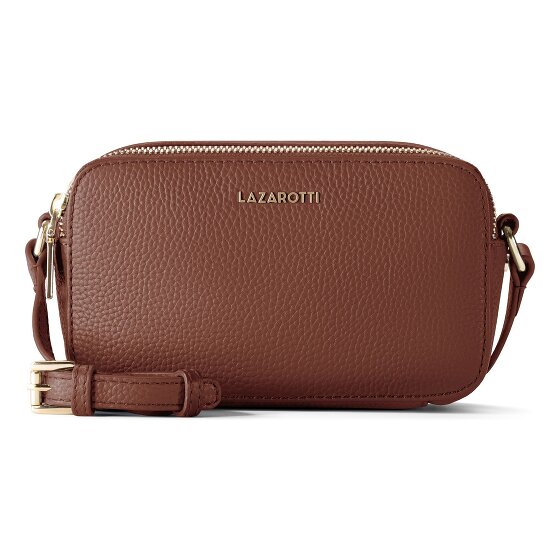 Lazarotti Bologna Leren Schoudertas Camera-Tas Leer Dubbele Ritssluiting 18 cm