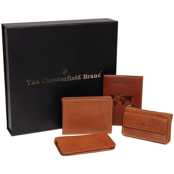 The Chesterfield Brand Portemonnee geschenkset 4-delig leer 12 cm