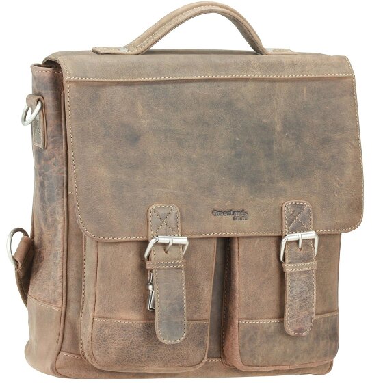 Greenland Nature Stone Schoudertas Messenger Leer 33 cm