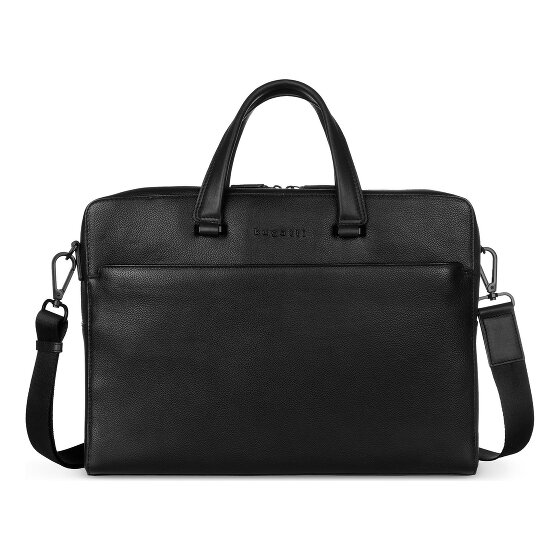 bugatti Black Koffer Leer 39 cm Laptop compartiment