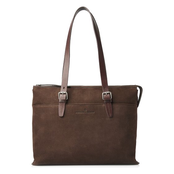 Castelijn & Beerens Nubuck Schoudertas Leder 40 cm Laptopvak