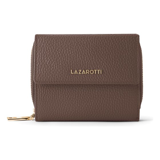 Lazarotti Bologna leer portemonnee met rits rondom, 12 cm