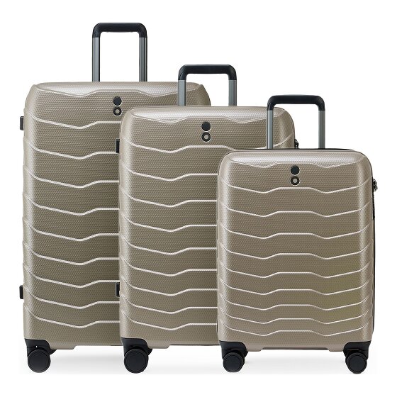 Echolac Exo 4 wielen Kofferset 3-delig met uitbreidingsplooi