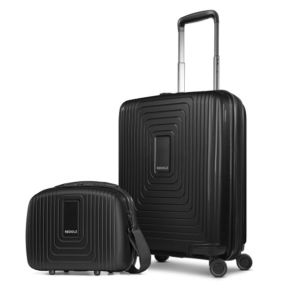 Redolz Essentials 14 kofferset 2 stuks cabine trolley met stretch vouw & beautycase