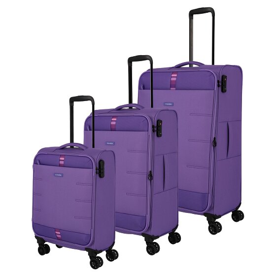 Travelite Rügen 4 wielen Kofferset 3-delig met uitbreidingsplooi
