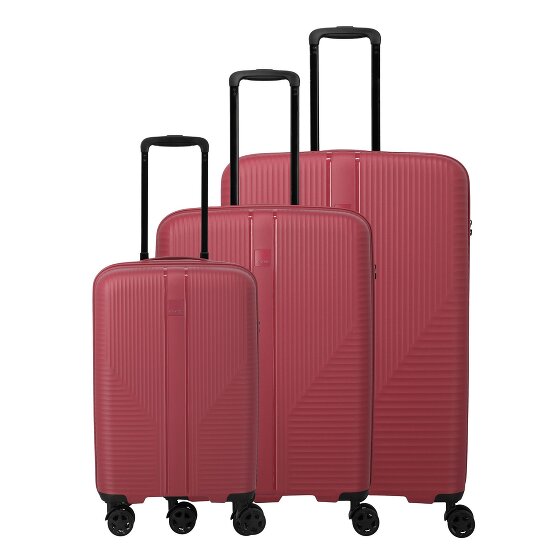 Travelite Air Stripe 4 wielen Kofferset 3-delig met uitbreidingsplooi