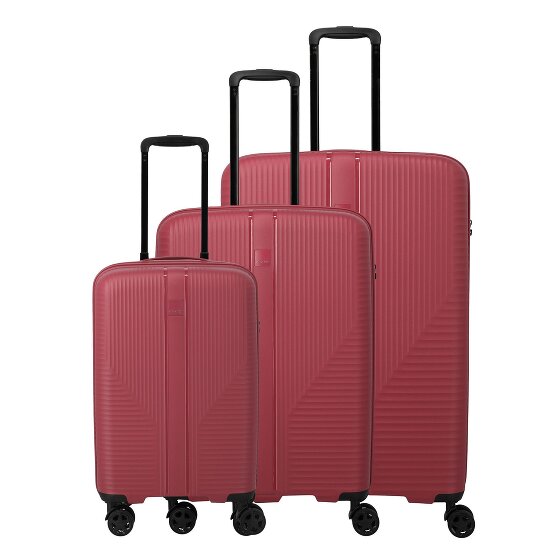 Travelite Air Stripe 4 wielen Kofferset 3-delig met uitbreidingsplooi