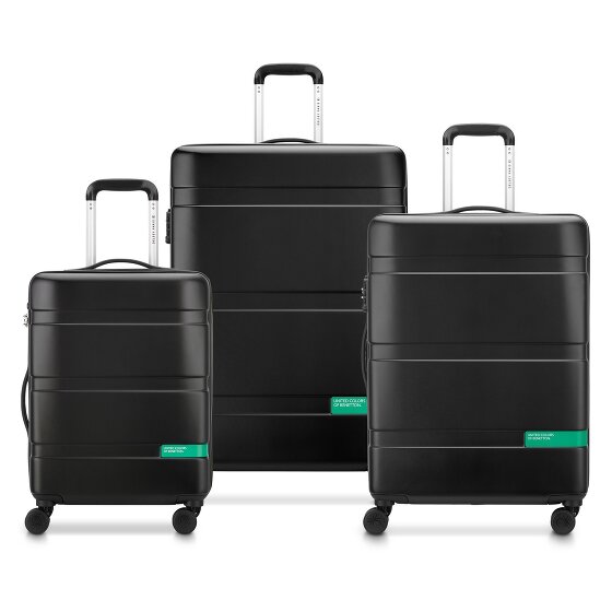 Delsey Paris x United Colors of Benetton Now Hardside 4-wiel kofferset 3-delig met stretch vouw