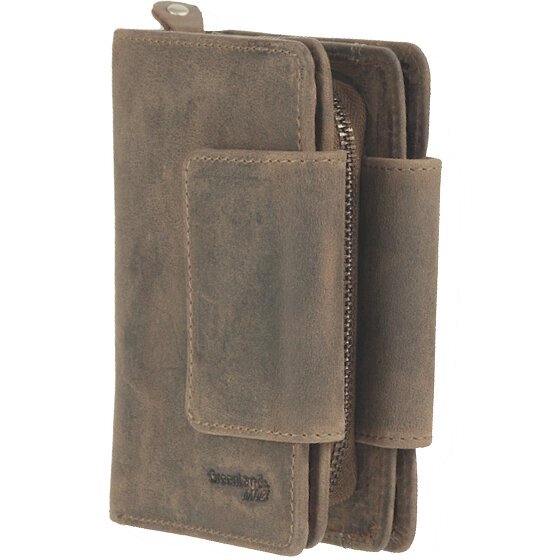 Greenland Nature Steen portemonnee leer 10 cm mobiele telefoon compartiment