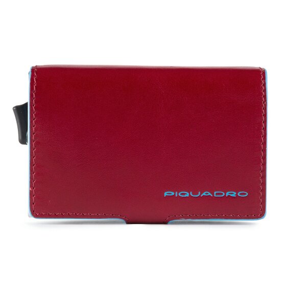 Piquadro Blauw Vierkant Creditcardetui RFID Leer 7 cm