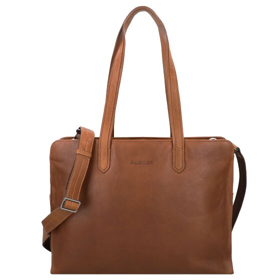 Plevier Power Koffer Leer 41.5 cm Laptop compartiment