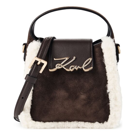 Karl Lagerfeld Signature Mini handtas Leder 18 cm