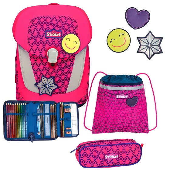 Scout Sunny II Neon Safety Schooltas set 4-delig