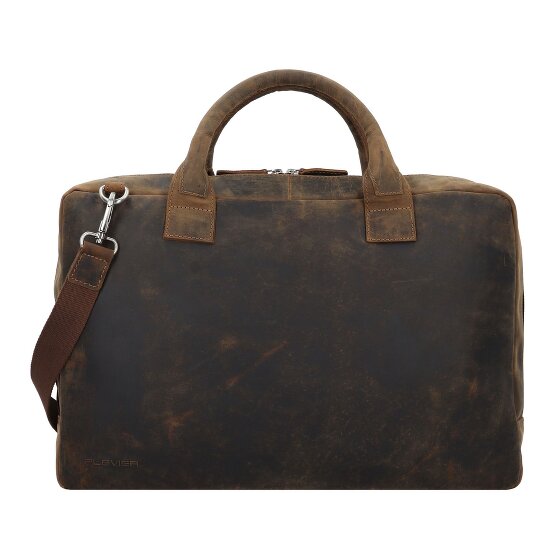 Plevier Retro Adler Koffer Leer 42 cm Laptop compartiment