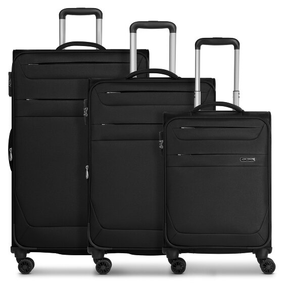 Worldpack Chicago 4 wielen Kofferset 3-delig met uitbreidingsplooi