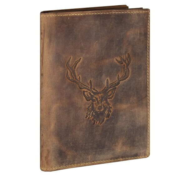 Greenburry Vintage Stag ID Case Leer 12 cm