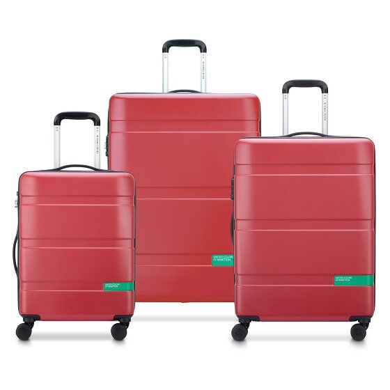 Delsey Paris x United Colors of Benetton Now Hardside 4-wiel kofferset 3-delig met stretch vouw