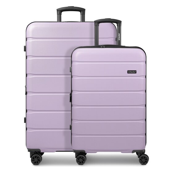 Saxoline Miami-kofferset met 4 wielen, maten S en L, met uitbreidingsplooi