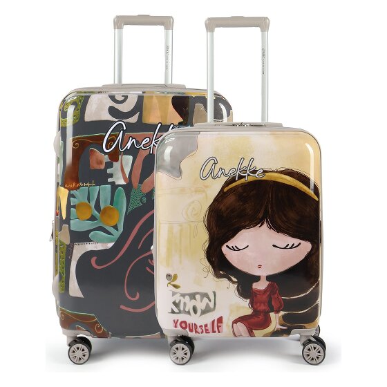 Anekke Muse 4 wielen Kofferset 2-delig met uitbreidingsplooi