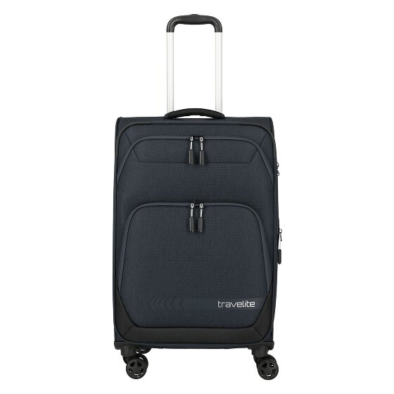 Travelite Kick Off 4 wielen Trolley M 67 cm met uitbreidingsplooi