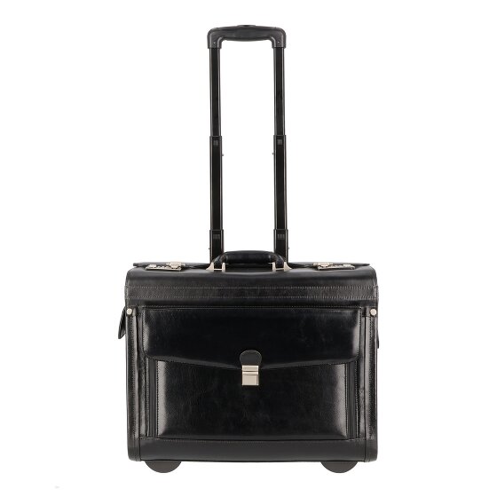 Dermata 2 wielen Loodswagen Leer 39 cm Laptop compartiment