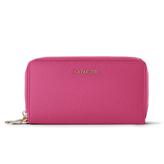 Lazarotti Bologna Leer XL Dubbele Zip-Around Portemonnee RFID Leer 20 cm