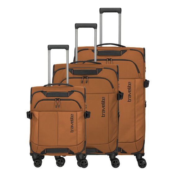 Travelite Briize 4 wielen Kofferset 3-delig met uitbreidingsplooi