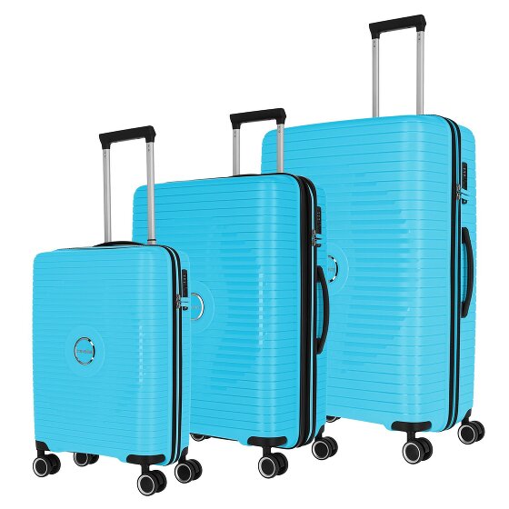 Travelite Orbita 4 wielen Kofferset 3-delig met uitbreidingsplooi