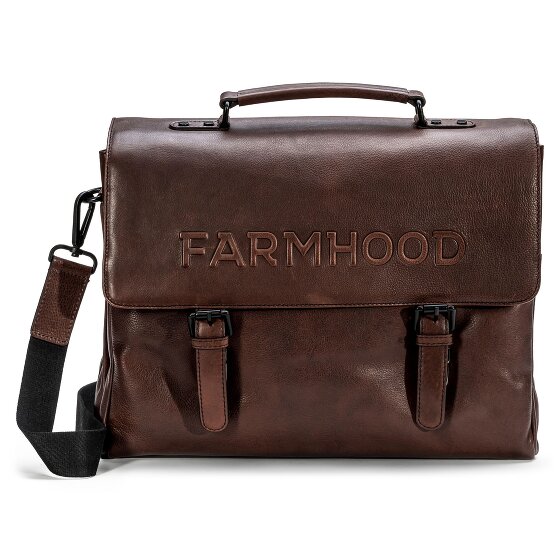 Farmhood Memphis aktetas XXL 3 vakken leer 39 cm