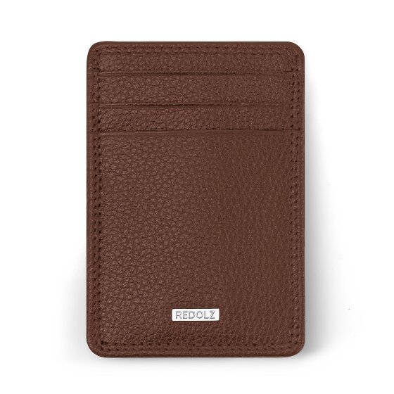 Redolz Leather Essentials creditcardhouder RFID leer 7 cm met geldclip