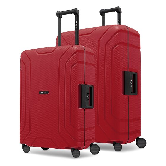 Redolz Essentials 15 kofferset met 4 wielen, M+L, met driepuntssluiting