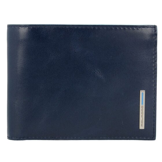 Piquadro Blauw Vierkant Creditcardetui Leer 12,5 cm