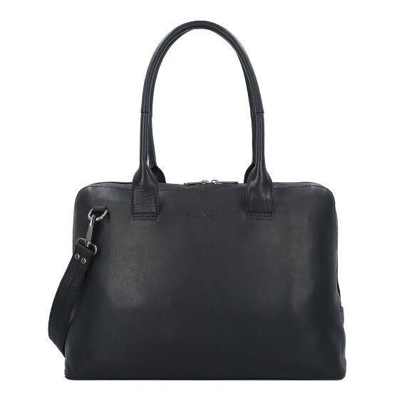 Plevier Structure Canton Schoudertas Leer 44 cm Laptop compartiment