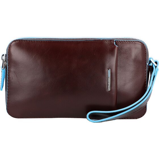 Piquadro Blauw Vierkant Leren Polstasje 21 cm