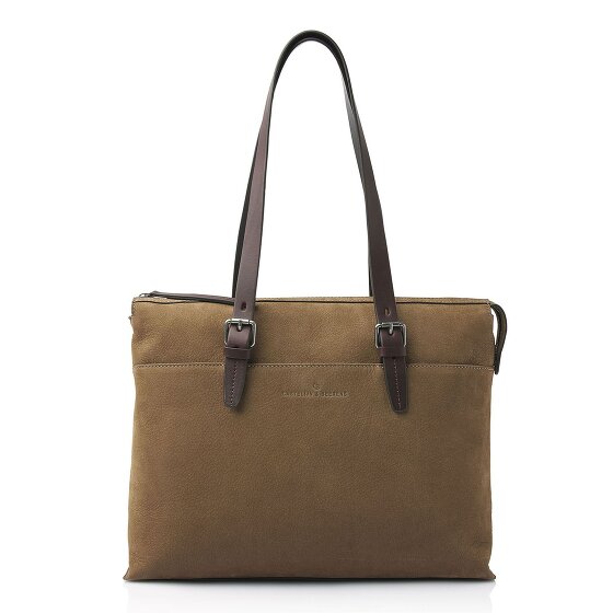 Castelijn & Beerens Nubuck Schoudertas Leer 40 cm Laptop compartiment