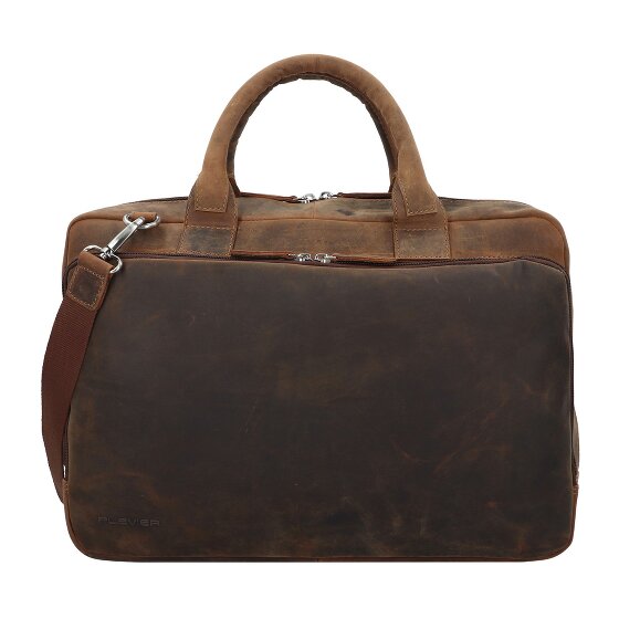 Plevier Retro Colmar Koffer Leer 40 cm Laptop compartiment