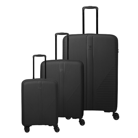 Travelite Air Stripe 4 wielen Kofferset 3-delig met uitbreidingsplooi
